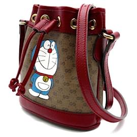 Gucci-Gucci X Doraemon – Beuteltasche aus Leder 648000 in guter Kondition-Andere