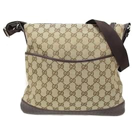 Gucci-Gucci GG Canvas Crossbody Bag  Canvas Crossbody Bag 145857 in good condition-Other