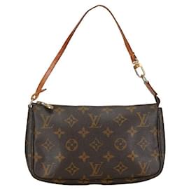Louis Vuitton-Louis Vuitton Pochette Accessoires Canvas Handbag M51980 in fair condition-Other