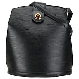 Louis Vuitton-Louis Vuitton Epi Cluny Shoulder Bag M52252 Black Leather-Black