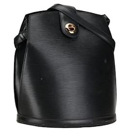 Louis Vuitton-Louis Vuitton Epi Cluny Shoulder Bag M52252 Black Leather-Black