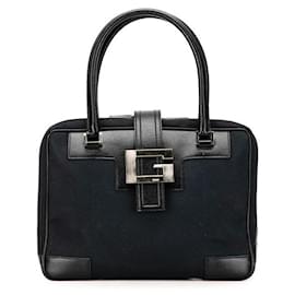 Gucci-Gucci Logo G Top Handle Bag Canvas Handbag 001 5155 in good condition-Other