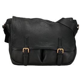 Prada Prada Leather Messenger Bag Shoulder Bag Leather Shoulder Bag in Very Good Black