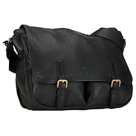 Prada-Prada Leather Cervo Messenger Bag Leather Shoulder Bag in Good condition-Other