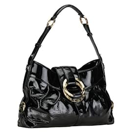 Bulgari-Bvlgari Patent Leather Chandra Bag  Leather Handbag in Good condition-Other