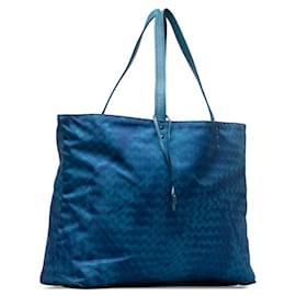 Bottega Veneta-Bottega Veneta Intrecciolusion Nylon Tote Bag Canvas Tote Bag in gutem Zustand-Andere