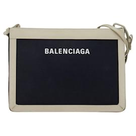 Balenciaga-Balenciaga Navy Pochette Shoulder Bag Canvas Shoulder Bag 339937 in good condition-Other