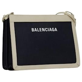 Balenciaga-Balenciaga Navy Pochette Shoulder Bag Canvas Shoulder Bag 339937 in good condition-Other