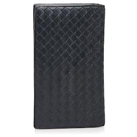 Bottega Veneta-Bottega Veneta Intrecciato Leather Bifold Wallet Leather Long Wallet in Good condition-Other