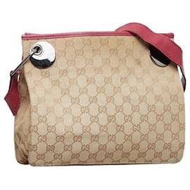 Gucci-Gucci GG Canvas Eclipse Crossbody Bag Canvas Crossbody Bag 120841 in good condition-Other