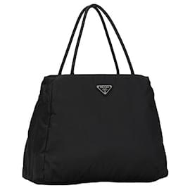 Prada-Prada Tessuto Logo Handtasche Canvas Handtasche in gutem Zustand-Andere