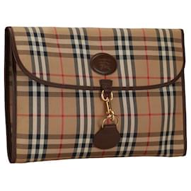Burberry-Burberry Haymarket Check Clutch Bag  Canvas Clutch Bag in Good condition-Other
