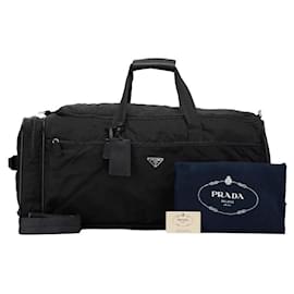 Prada-Prada Tessuto Boston Trolley Bag  Canvas Travel Bag V155 in good condition-Other