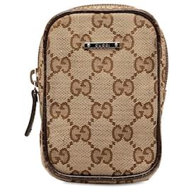 Gucci-Gucci GG Canvas Cigarette Case Canvas Vanity Bag 115249.0 in good condition-Other