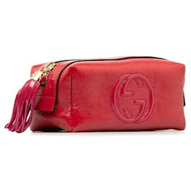 Gucci-Bolso de tocador de cuero con bolso Soho de charol GG de Gucci 308634 En muy buenas condiciones-Otro