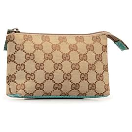 Gucci-Bolso de lona con GG de Gucci Bolso de tocador de lona 115237 En muy buenas condiciones-Otro