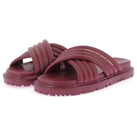 Dior-DIOR Sandales T.UE 37 Cuir-Bordeaux