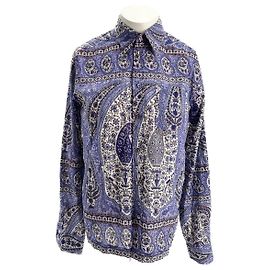 Antik Batik Hemden T.International M Baumwolle Lila