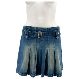 BLUMARINE Gonne T.UK 16 cotton Blu