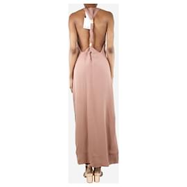 Maje-Dusty pink twist-back maxi dress - size UK 6-Pink