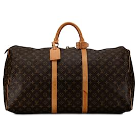 Louis Vuitton-Louis Vuitton Brown Monogram Keepall 60-Brown