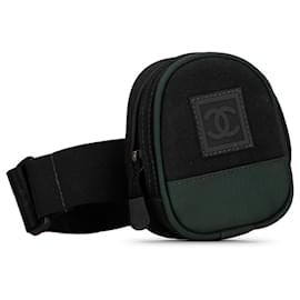 Chanel-Pochette de bras Chanel Sports Line noire-Noir,Vert