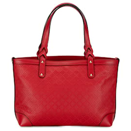 Gucci-Bolso tote artesanal pequeño con diamantes en rojo de Gucci-Roja