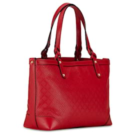 Gucci-Bolso tote artesanal pequeño con diamantes en rojo de Gucci-Roja
