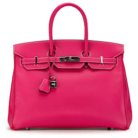 Hermès-Hermès Pink Epsom Birkin Retourne 35-Pink,Other