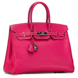 Hermès-Hermès Pink Epsom Birkin Retourne 35-Pink,Other