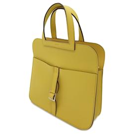 Hermès-Hermès Yellow Clemence Halzan 25-Yellow