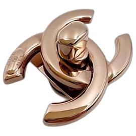 Chanel-CHANEL chiusura originale CC turnlock-Rosa,D'oro