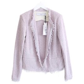 Jaqueta de Tweed de Algodão Lilás Shavani IRO Roxo