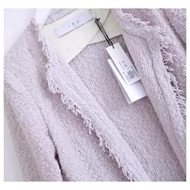 Iro-Chaqueta de tweed de algodón lila Shavani de IRO.-Púrpura