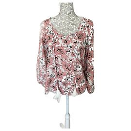 Autre Marque Blusa Brigitte Bardot con estampado floral de algodón Multicolor