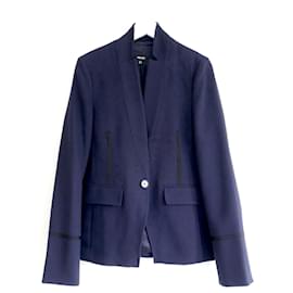 Autre Marque-ME+EM Perfect Work Short Blazer Jacket-Navy blue