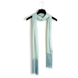 Sciarpa in seta blu cielo Smoking di Marc Jacobs nuova Blu