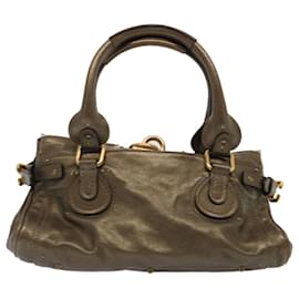 Chloé-Chloe Paddington Shoulder Bag Leather Brown Auth 73238-Brown