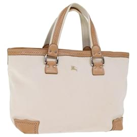Burberry-BURBERRY Blue Label Tote Bag Canvas Beige Auth bs13947-Beige