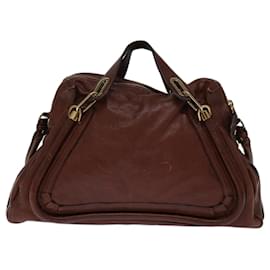 Chloé-Chloe Mercy Hand Bag Leather 2way Brown Auth bs14066-Brown