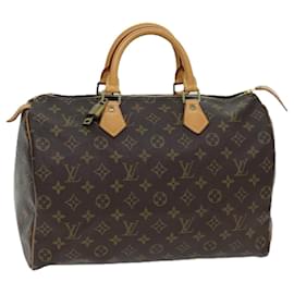 Louis Vuitton-LOUIS VUITTON Monogram Speedy 35 Hand Bag M41524 LV Auth 72212-Monogram