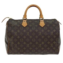 Louis Vuitton-LOUIS VUITTON Monogram Speedy 35 Hand Bag M41524 LV Auth 72212-Monogram