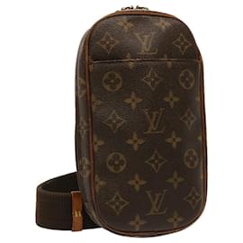 Louis Vuitton-LOUIS VUITTON Monogram Pochette Gange Shoulder Bag M51870 LV Auth 71636-Monogram