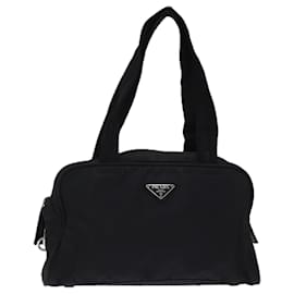 Prada-PRADA Hand Bag Nylon Black Auth bs13285-Black