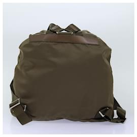 Prada-PRADA Backpack Nylon Brown Auth 72453-Brown