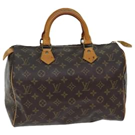 Louis Vuitton-LOUIS VUITTON Monogram Speedy 30 Handtasche M41526 LV Auth 73439-Monogramm