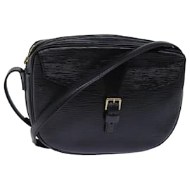 Louis Vuitton-LOUIS VUITTON Epi Jeune Fille MM Shoulder Bag Black M52152 LV Auth 73294-Black