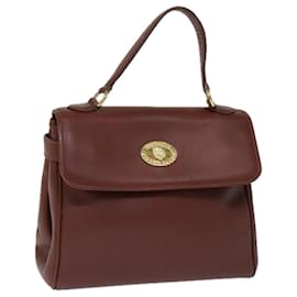 Autre Marque-Burberrys Hand Bag Leather Brown Auth bs13911-Brown