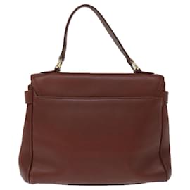 Autre Marque-Burberrys Hand Bag Leather Brown Auth bs13911-Brown