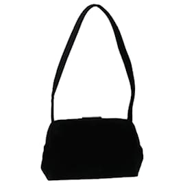 Prada-PRADA Shoulder Bag Velor Black Auth 73144-Black